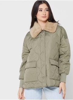 Buy Pocket Detail Quilted Jacket in Saudi Arabia