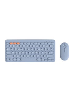 Buy Wireless Keyboard Mouse Set Chocolate Keycaps Silent PortableLight blue Light blue in Saudi Arabia