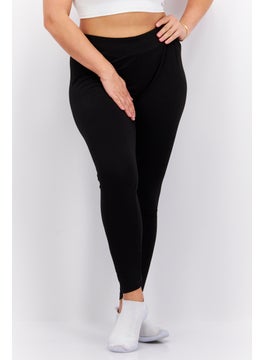 اشتري Women Tight Fit Solid Training Leggings, Black في الامارات