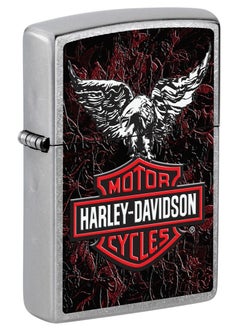 Buy Zippo CI000299 207 Harley Davidson Eagle Street Chrome Windproof Lighter in UAE