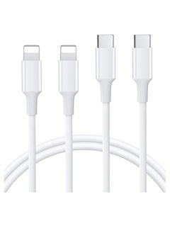 اشتري USB C to Lightning Cable 2Pack 3FT [Apple MFi Certified] iPhone 11 Lightning to USB-C Fast Charging Cable Compatible iPhone 12 11/11 Pro/11 Pro Max/X/XS/XR/XS Max/8/8 Plus, Supports Power Delivery في الامارات