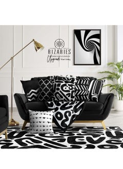 اشتري New Black & White Modern Throw Pillow Set of 6 في الامارات