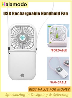 Buy Portable Handheld Fan, Small Personal Portable Fan, USB Rechargeable Fan for Kids Girls Women Men, Foldable Fans with 3 Adjustable Speeds, for Home Office Indoor Outdoor Uses in Saudi Arabia