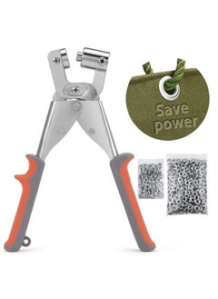 Buy Kit Eyelet Plier: Ecraft 3/8 Inch(10mm) Grommet Press Handheld Puncher Plier Kits Eyelet Hole Punch Pliers Set Banner Maker Machine for Fabric Paper with 300pcs Silver Grommets in Saudi Arabia