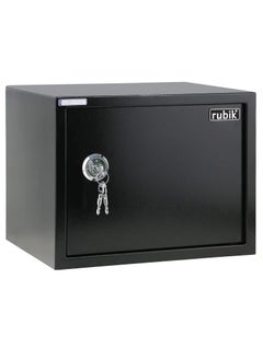 Buy Safe Box Large with Key Lock, A4 Document Size Locker for Home Office Cash Passport Jewelry Security RB30KCN (30x38x30cm) Black in UAE