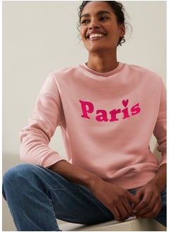 اشتري Pink Paris Slogan Sweatshirt في مصر