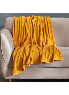 Buy Ontario Solid Coral Fleece Throw 120 x 170 cm in UAE