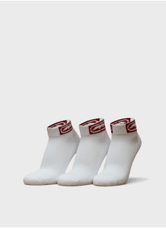 Buy 3 Pack Logo Ankle Socks in UAE