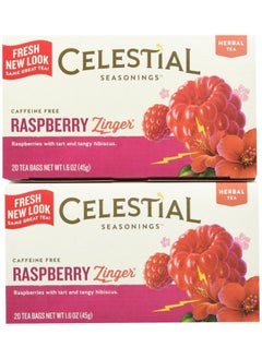 اشتري Celestial Seasonings Raspberry Zinger Tea Bags, 20 Ct, 2 Pk في الامارات