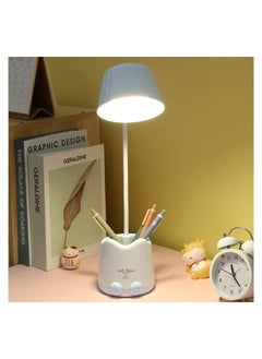 Buy Study Table Lamp Rechargeable LED Desk Lamp with Pen Holder and USB Charging and Eye Protection in UAE