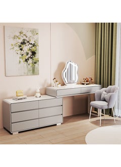 اشتري Elegant and Efficient Smart Dressing Table for Contemporary Living Spaces with LED on table and Mirror في الامارات