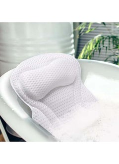 اشتري Bath Pillow, Relaxing Bath Pillows for Tub Neck and Back Support, Ergonomic Tub Pillow for Bath with 4D Air Mesh + 6 Strong Suction Cups, Suitable for All Bathtub, Hot Tub, Jacuzzi, Spas في السعودية