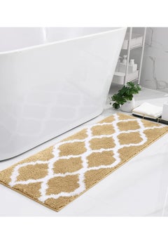 Buy Bathroom Rug Mat, Soft and Absorbent Microfiber Bath Rugs, Non-Slip Machine Wash Dry, Bath Mats for Bathroom Floor, Tub and Shower  (Beige) in UAE