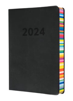 Buy Collins Edge Rainbow 2024 Diary A5 Day to Page Planner (with Appointments) - Lifestyle Planner and Organiser for Office, Work, Personal and Home - Daily - Charcoal - ED151.U96-24 in UAE