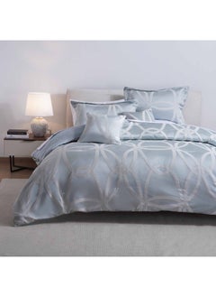 Buy Cordelia 5-piece Jacquard Comforter Set 240x260cm - Blue in UAE