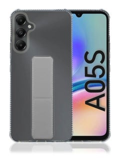 Buy Case Cover For Samsung Galaxy A05S With Magnetic Hand Grip 3 in 1 Clear / Grey in Saudi Arabia