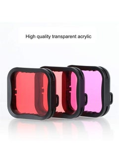 اشتري Underwater Camera Dive Filters for GoPro Hero 5, 6 and 7 Black Super Suit Waterproof Housing Case in Red, Light Red, and Magenta, Professional Color Correcting Photography Accessory في الامارات