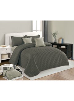 Buy Double-sided comforter set, two-sided mattress, consisting of 6 pieces, microfiber comforter, size 230 x 250 cm. in Saudi Arabia