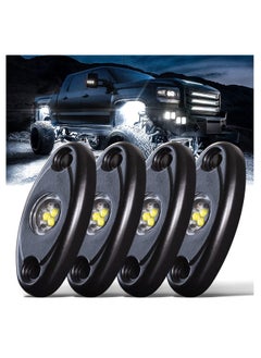 Buy LED Rock Lights 4PCS White for J e e p Off Road Truck RZR Auto Car Boat ATV SUV Waterproof High Power Neon Trail Rig Lights (Pack of 4,White) in Saudi Arabia