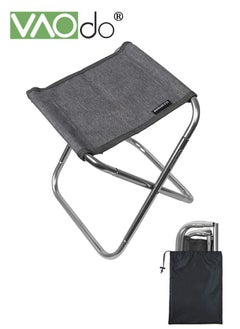 Buy Portable Folding Stool Camping Stool Mini Size Camping Stool Aluminum Alloy Folding Stool for Travel Camping Hiking Fishing Gardening with Carry Bag Grey in Saudi Arabia