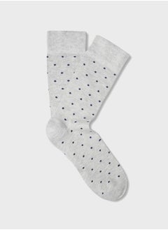 Buy Polka Dot Print Crew Socks in UAE