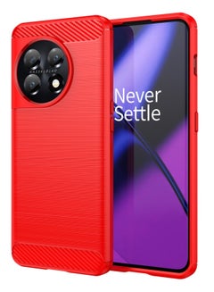 Buy Soft TPU Slim Fashion Protective Phone Case for OnePlus 11 - Red in Saudi Arabia