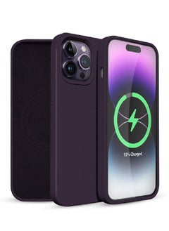 اشتري iPhone 14 Pro Max Case with Magsafe with Scratch-Resistant Thin and Slim Classic Shockproof Military-Grade Protection (Purple) في الامارات