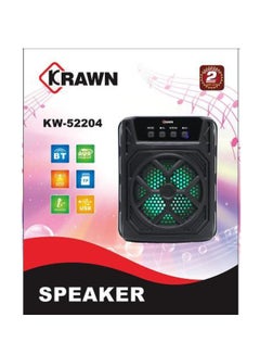 Buy Portable Bluetooth Speaker, FM Radio, SD Card, USB Port, MP3 Player KW-52204 in Saudi Arabia