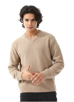 اشتري V-Neck New Knitted Long Sleeves Pullover في مصر