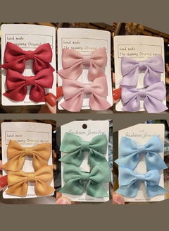 Buy 12Pcs Hair Clips Set Hair Accessories Ornament Bow for Little Girls in UAE