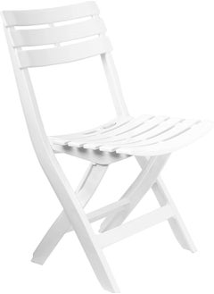 Buy ESQUBE CHAIR FOLDING FOR LAWN OUT DOOR WHITE in UAE