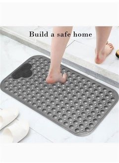 Buy Non-Slip Shower Mat with Massage and Suction Cups and Drain Holes 70×40cm in Saudi Arabia