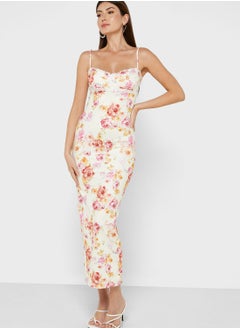 Buy Strappy Printed Dress in UAE