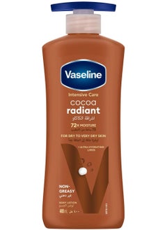 Buy Vaseline Lotion intensive care cocoa radiant 72h  400ml in Saudi Arabia