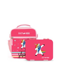 اشتري Bento Boxes with Insulated Lunch Bag Combo- Unicorn Pink في الامارات