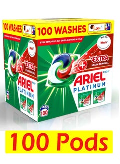 Buy 100-Pods Baby Platinum Extra Stain Removal Liquid Laundry Detergent Tabs/Pods For All Machines in UAE