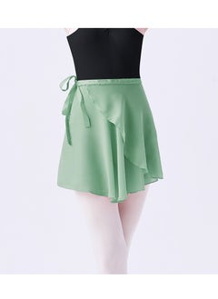 Buy Women Ballet Wrap Skirt Bean Green in Saudi Arabia