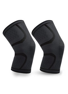 Buy Knee Brace 2 Pack Knee Compression Sleeve Support for Men & Women Weightlifting, Gym, Workout, Hiking, Sports (Medium) in UAE