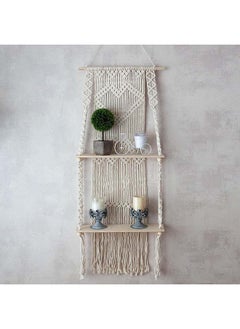 Buy Macrame Indoor Wall Hanging Shelf Hand Woven Bohemian Décor 50 × 110 in Egypt