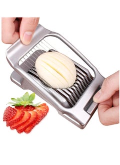 Buy Egg Slicer, Heavy Duty Aluminium Egg Cutter, Multipurpose 304 Stainless Steel Wire Egg Slicer, Stainless Steel Wire Multipurpose Egg Dicer for Soft Fruit, Mushroom in Saudi Arabia