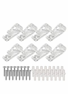 Buy Clear Roller Blind Clip with Screws, Plastic Pillars for Vertical Roman Roller Blinds Ball Chain Cord Control Blind Safety Clip for Cord Child in UAE