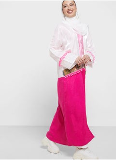 Buy Colorblock Detail Abaya With Sheila in Saudi Arabia