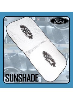 Buy F0RD Car Sun Shade UV Rays and Heat Protector Sun Visor Foldable Keep Your Vehicle Cool Blocks UV Rays, Car Windshield Sunshade in Saudi Arabia