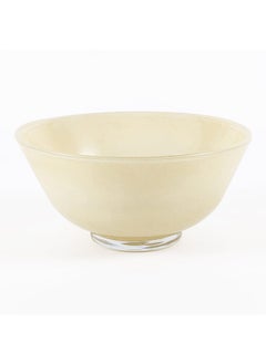 اشتري Floris Decorative Bowl, Cream - 26x14 cm في الامارات