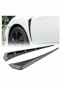 اشتري Car Fender Side Vents 1Pair ABS Carbon Fiber Spoiler Compatible Stickers Decorative Air Flow Intake Hole Grille Auto Exterior Accessories في الامارات