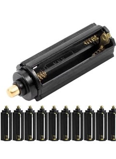 Buy 20 PCS Black Cylindrical Battery Holder, Plastic 3 x AAA Battery Storage Case, 3 x 1.5V AAA Batteries to 18650 Battery, Suitable for 3 x 1.5V AAA Batteries Flashlight Torch in Saudi Arabia