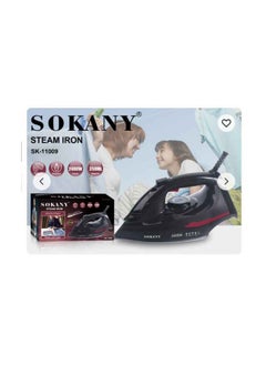 Buy Ceramic  Steam Iron (Dry /Steam/Spray)350ML/2400 W/Black/SK-11009 in Egypt