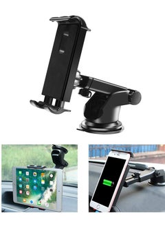 Buy Car Tablet Mount Holder, Universal Dashboard Windshield Tablet Stand Cell Phone Holder Car Dash Mount Suction Cup Mount Compatible with iPad Pro/Air/Mini, iPhone, Galaxy Tab, All 4.7-10.5" Devices in UAE