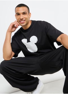 اشتري Mickey Mouse Graphic Print Boxy Fit T-Shirt في السعودية