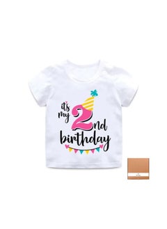 Buy It's My 2nd Birthday Printed Kids Lovely Cotton T-Shirt in UAE